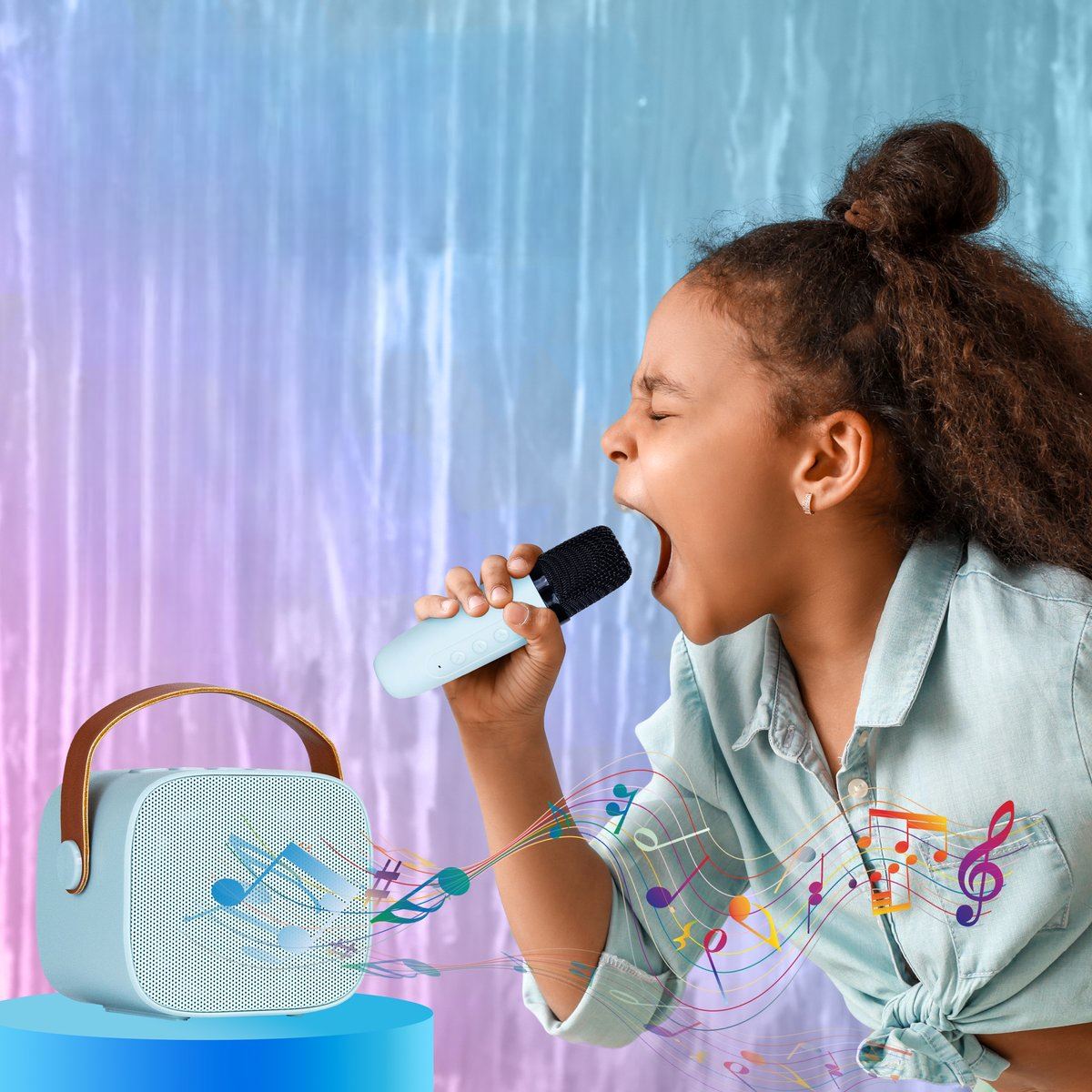 Microphone Sans Fil - KaraFun™ - Bleu