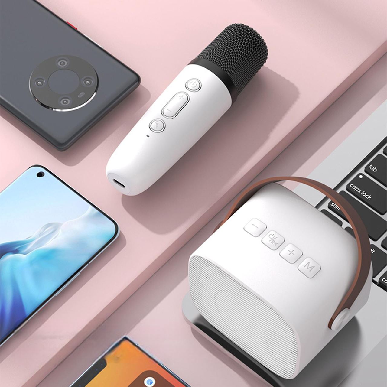 Microphone Sans Fil - KaraFun™ - Blanc