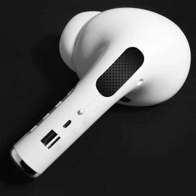 Enceinte connectée vue arrière boutons Musicson