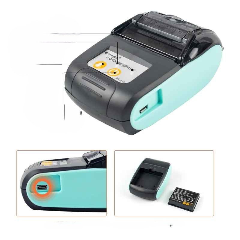 Imprimante bluetooth vue des boutons de commande Facturprint