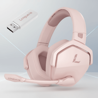Casque bluetooth rose tendre Longuevie