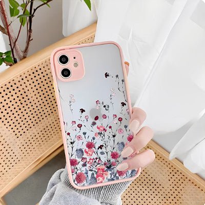 coque Iphone 13 pro rose au bord Fleuron