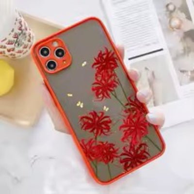 coque Iphone 13 pro rouge éclatant Fleuron