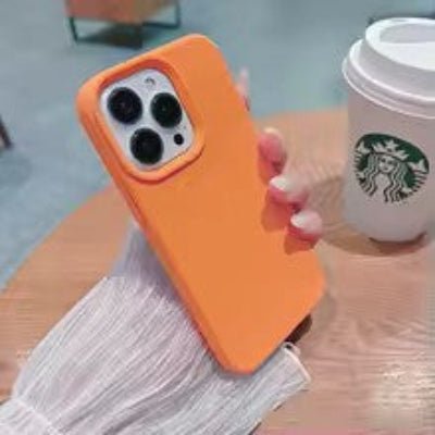 coque en silicone orange Siliquid