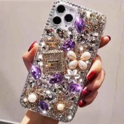 coque iphone brillants mauve Luxy