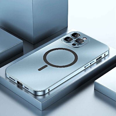 coque iphone couleur bleu clair Métalu