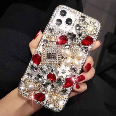coque iphone diamants rubis Luxy