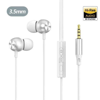 ecouteurs filaires couleur blanc jack Ultrafilair