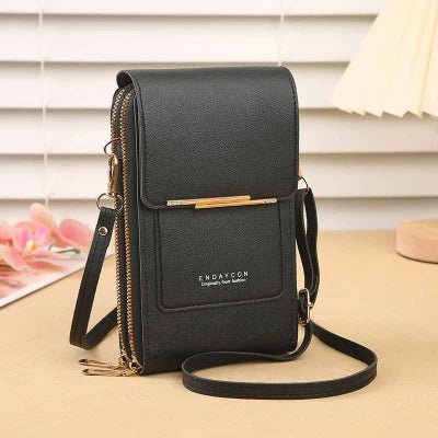 pochette téléphone bandoulière noire Komplet
