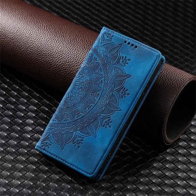 pochette téléphone bleue Stylmanda