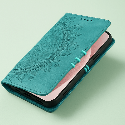 pochette téléphone verte fond vert Stylmanda