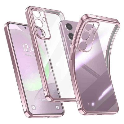 pochette transparente iphone 13 or rose Souplesse