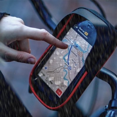 porte telephone moto accessible au doigt Ausec
