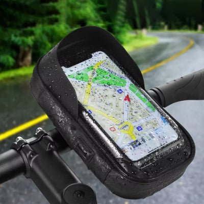 porte telephone moto vue sous pluie Ausec