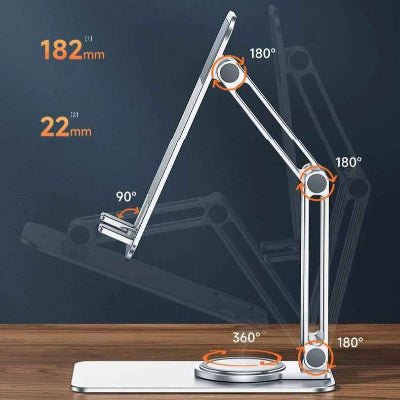 support bureau téléphone rotation et angles Burometal