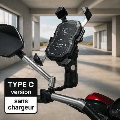 support de téléphone pour moto Type c sans chargeur prévu pourLamélioré