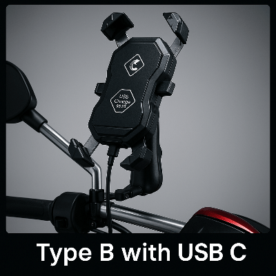 support de téléphone pour moto type B USB C pourLamélioré