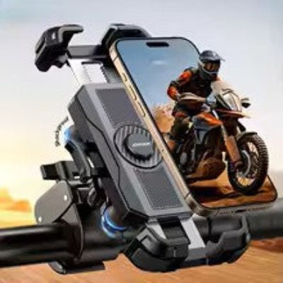 support moto pour téléphone Excelstable avec motard photo