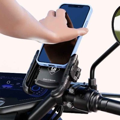 support telephone moto démonstration main mise en place facile