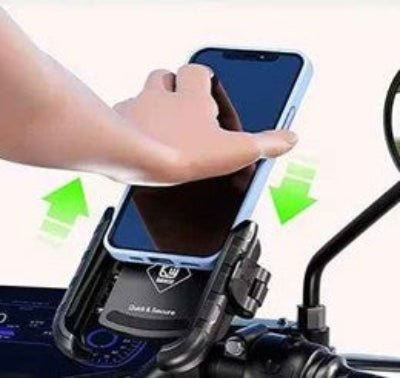 support telephone moto glissement avec main