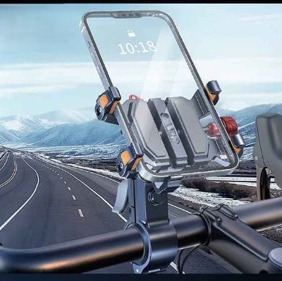 support telephone moto vue de face transparence