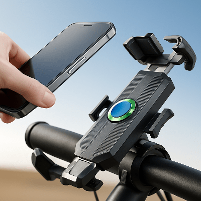 support telephone scooter vers chargement Secury