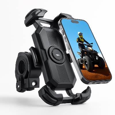 support telephone scooter vue écran motard sécury