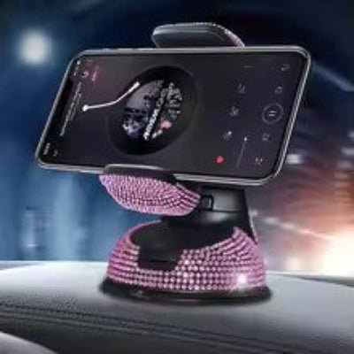 support telephone voiture brillantine rose paysage