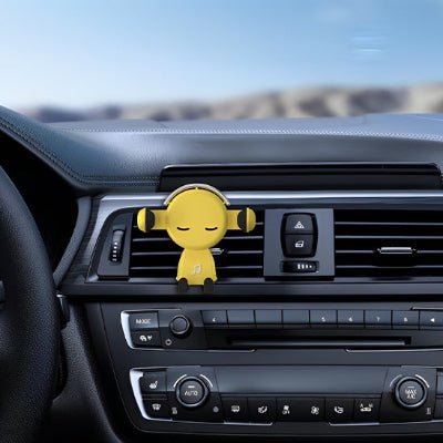 support telephone voiture jaune canari