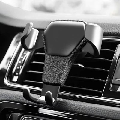 support telephone voiture noir incline