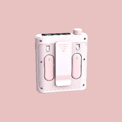 Amplificateur clip vu de dos rose Clipsportable