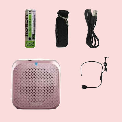 Amplificateur de voix version en rose complète Vocason