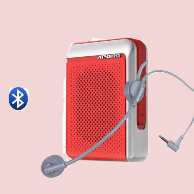 Amplificateurs de voix rouge fond rose Hoparleur