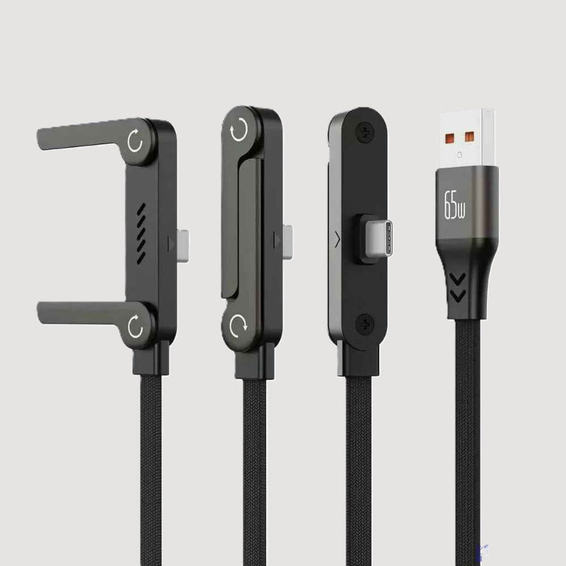 Chargeur de couleur noir avec son câble USB Chargeurplat
