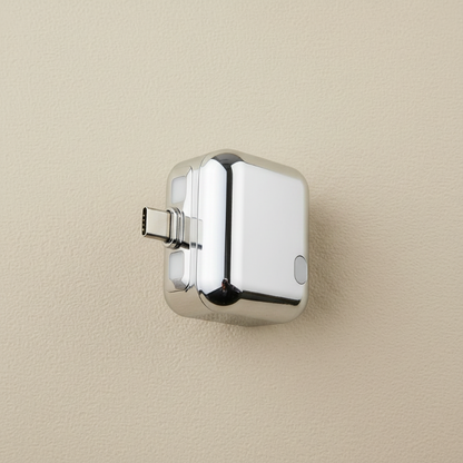 Chargeur de téléphone couleur argent securitycharg