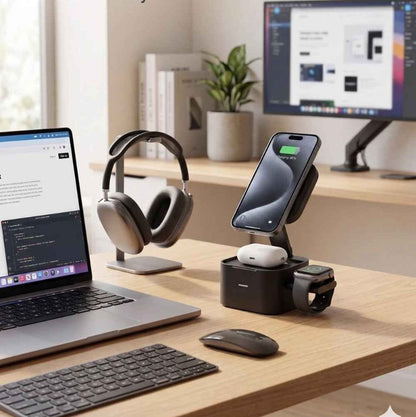 Chargeur induction iPhone votre bureau range Stataccueil