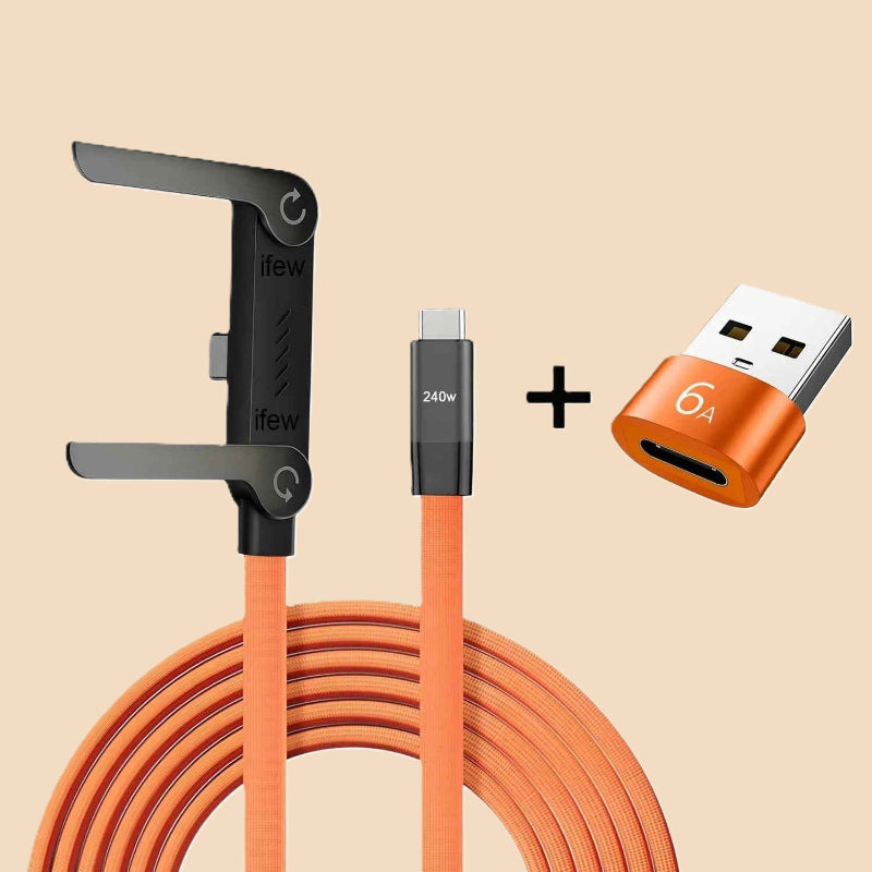Chargeur pour téléphone câble orange plus USB non inscription Chargeurplat