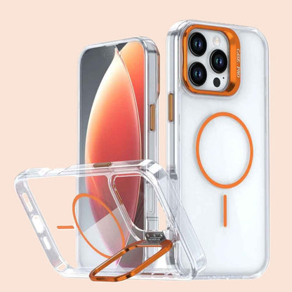 Coque IPhone 13 transparente de couleur orange Magacryl