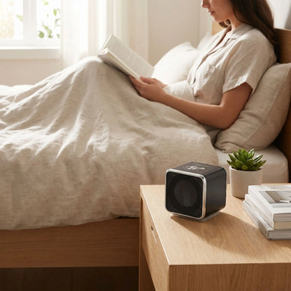 Enceinte Bluetooth portable femme lit au lit Plusradio