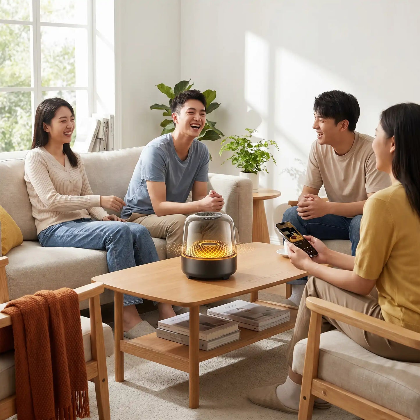 Enceinte Bluetooth sans fil jeunes enfants salon Lumineuse