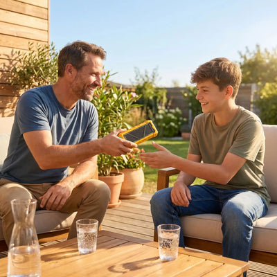 Enceinte bluetooth père offre au fils Puissanson