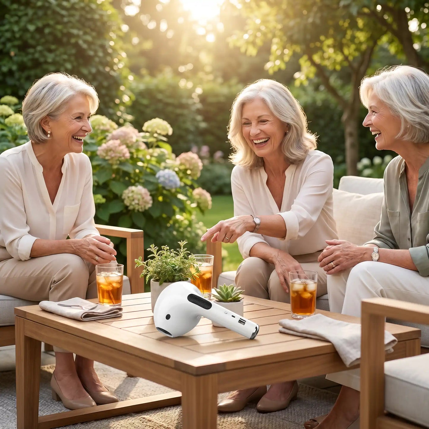 Enceinte connectée dames joyeuses ensemble et musique Musicson