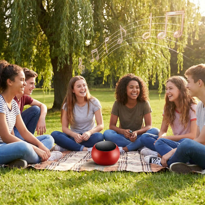 Enceinte portable jeunes dans parc Ministereo
