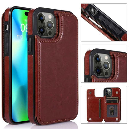 Etuis telephone quatre vues du brun Doublattach