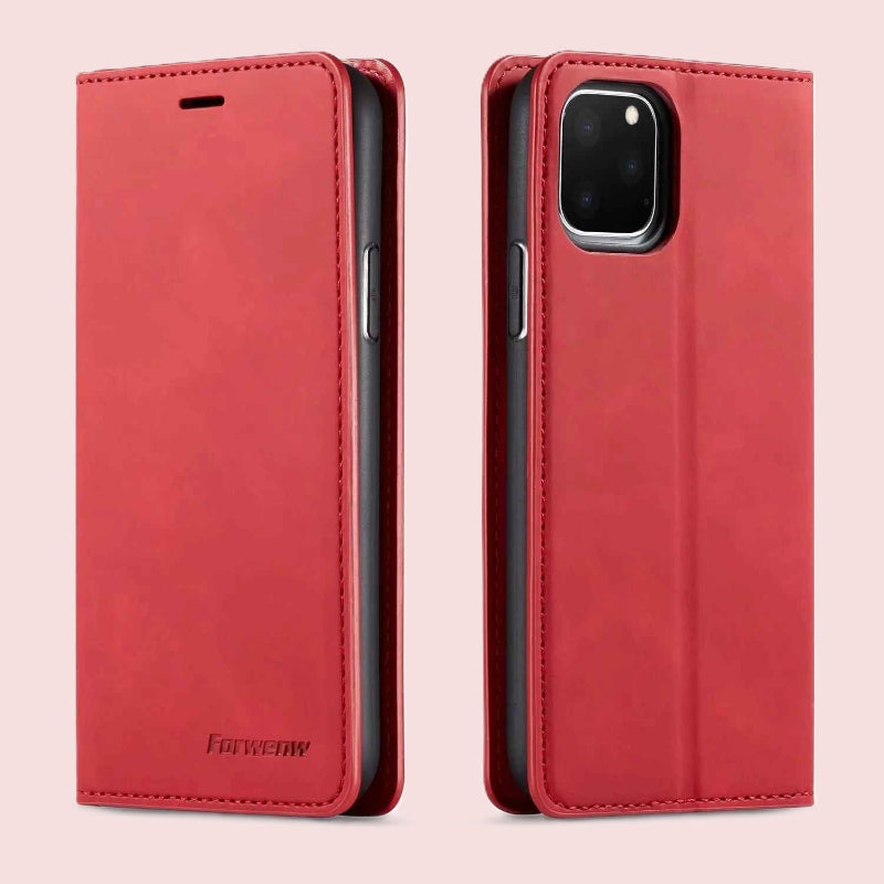 Etuis telephone rouge dos et face Rabacuir