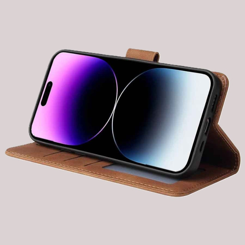 Etuis telephone vue de face sur son support Suporetui