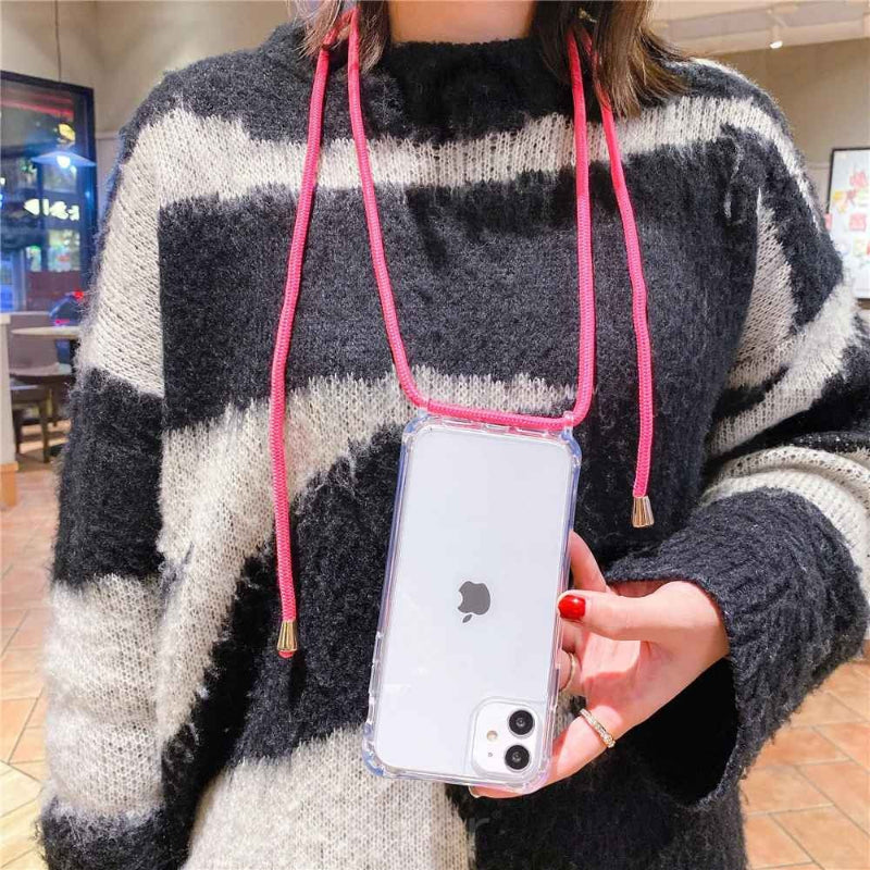 Pochette telephone bandouillère cordon rose Kordon