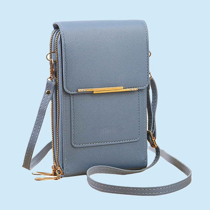 Pochette telephone couleur bleu clair Telvisible