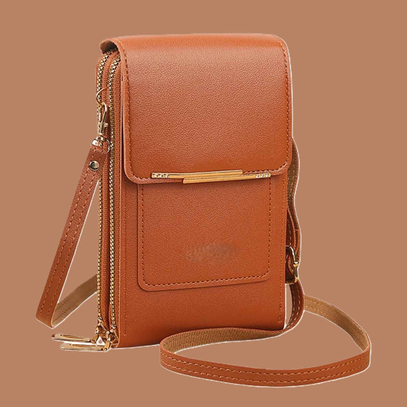 Pochette telephone couleur brun Telvisible