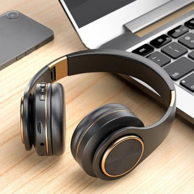 Casque audio sans fil présentaiton sur table-Duocasque